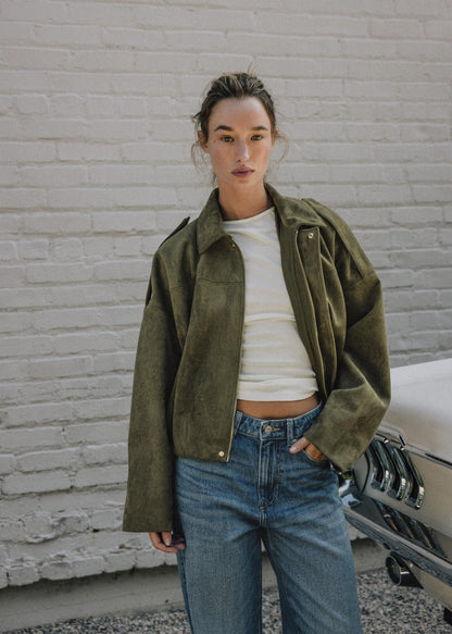 Veste bomber effet daim