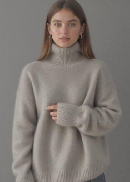 Pull Col Roulé Oversize en Cachemire